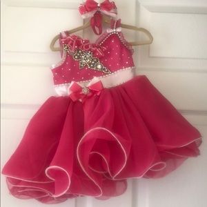 pink infant pageant dress